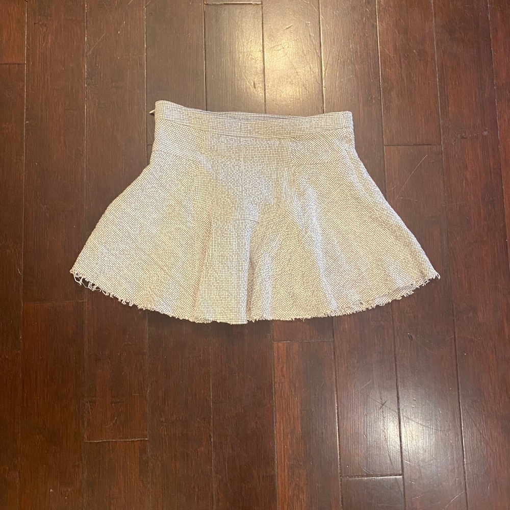free people black and white checkered mini skirt, size 0
